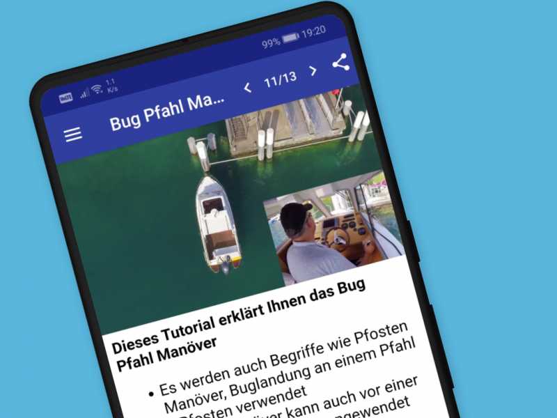 Tipps & Tricks vom Bootsfahrlehrer für die praktische Bootsprüfung Motorboot Kat. A verlangten Hafenmanöver. In 10 Tutorials werden die Hafenmanöver Schritt für Schritt vom Bootsfahrlehrer Andreas Gehri erklärt.